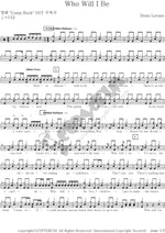 Who Will I Be Demi Lovato Full Drum Transcription / Drum Sheet Music COPYDRUM
