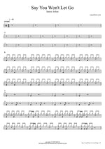 Say You Won't Let Go - James Arthur drum sheet music