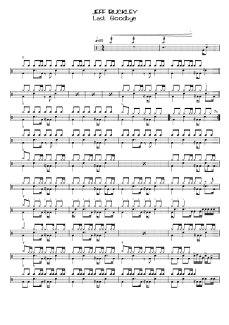 Last Goodbye - Jeff Buckley - Full Drum Transcription / Drum Sheet Music - AriaMus.com
