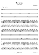 Lovesick - Jenna Raine drum sheet music