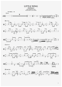 Little Wing - The Jimi Hendrix Experience - Full Drum Transcription / Drum Sheet Music - AriaMus.com