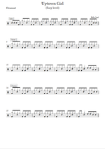 Uptown Girl - Billy Joel drum sheet music