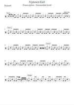 Uptown Girl - Billy Joel drum sheet music