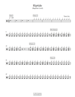 Riptide - Vance Joy drum sheet music