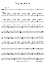 Dangerous Woman Ariana Grande Full Drum Transcription / Drum Sheet Music COPYDRUM