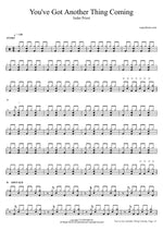 You've Got Another Thing Comin' - Judas Priest drum sheet music