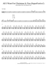 All I Want for Christmas Is You (superfestive!) Duet With Mariah Carey - Justin Bieber drum sheet music