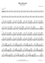 Boyfriend - Justin Bieber drum sheet music