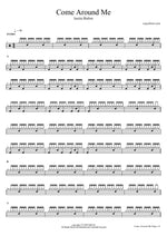 Come Around Me - Justin Bieber drum sheet music