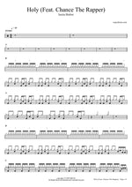 Holy (feat. Chance the Rapper) - Justin Bieber drum sheet music