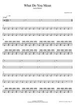 What Do You Mean? - Justin Bieber drum sheet music