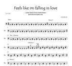 Feels Like I'm Falling in Love Coldplay Full Drum Transcription / Drum Sheet Music Drum Recipes