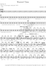 Wasted time Skid row Full Drum Transcription / Drum Sheet Music COPYDRUM
