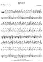 Samurai Genghis Khan (Dschinghis Khan) Full Drum Transcription / Drum Sheet Music COPYDRUM