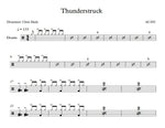 Thunderstruck AC/DC Full Drum Transcription / Drum Sheet Music Franki Bio