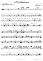A Fifth of Beethoven Walter Murphy Full Drum Transcription / Drum Sheet Music COPYDRUM