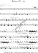 kickstart my heart Motley Crue Full Drum Transcription / Drum Sheet Music COPYDRUM