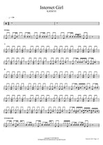 Internet Girl - Katseye drum sheet music