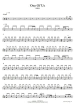 One of Us ABBA Full Drum Transcription / Drum Sheet Music COPYDRUM