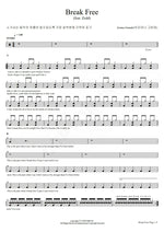 Break Free (feat. Zedd) Ariana Grande Full Drum Transcription / Drum Sheet Music COPYDRUM