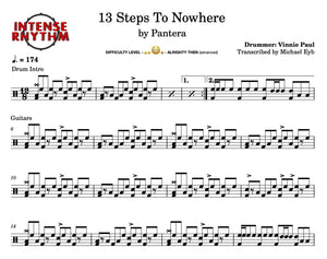 13 Steps to Nowhere - Pantera - Full Drum Transcription / Drum Sheet Music - Intense Rhythm Drum Studios