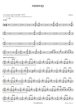 Runaway Bon Jovi Full Drum Transcription / Drum Sheet Music COPYDRUM