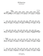 I'll Survive - B. B. King drum sheet music