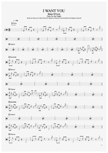 I Want You - Kings of Leon - Full Drum Transcription / Drum Sheet Music - AriaMus.com