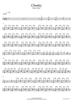 Chunky Bruno Mars Full Drum Transcription / Drum Sheet Music COPYDRUM