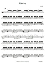 Honesty Beyoncé Full Drum Transcription / Drum Sheet Music COPYDRUM