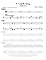 A Taste of Honey The Beatles Full Drum Transcription / Drum Sheet Music Vince’s Scores