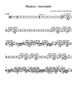 Inevitable Shakira Full Drum Transcription / Drum Sheet Music Carlos Dias Aidos