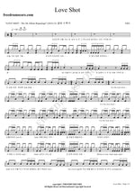 Love Shot EXO (엑소) Full Drum Transcription / Drum Sheet Music COPYDRUM