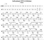 Adventure of a Lifetime Coldplay Full Drum Transcription / Drum Sheet Music Cyril Mayer