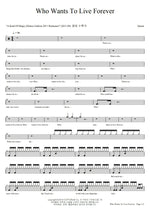 Who Wants to Live Forever Queen Full Drum Transcription / Drum Sheet Music COPYDRUM