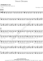 Sweet Dreams (Are Made of This) Eurythmics Full Drum Transcription / Drum Sheet Music COPYDRUM