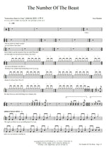 The Number of the Beast Iron Maiden Full Drum Transcription / Drum Sheet Music COPYDRUM