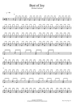 Best of Joy Michael Jackson Full Drum Transcription / Drum Sheet Music COPYDRUM
