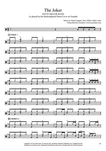 The Joker - Steve Miller Band - Full Drum Transcription / Drum Sheet Music - Realsongbook