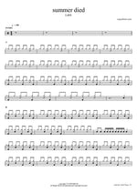 Summer Died - Labit drum sheet music