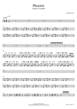Phoenix - League of Legends drum sheet music