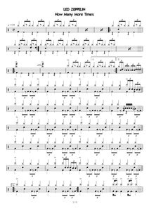 How Many More Times - Led Zeppelin - Full Drum Transcription / Drum Sheet Music - AriaMus.com