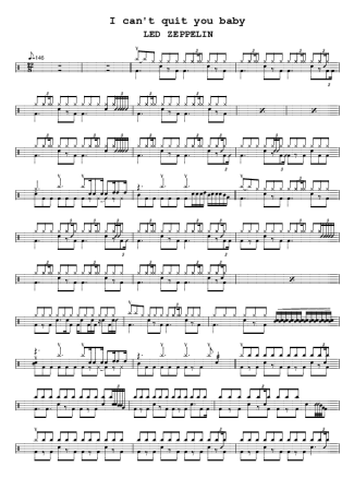 I Can't Quit You Baby - Led Zeppelin - Full Drum Transcription / Drum Sheet Music - AriaMus.com