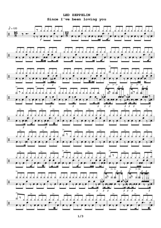Since I've Been Loving You - Led Zeppelin - Full Drum Transcription / Drum Sheet Music - AriaMus.com