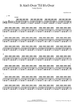 It Ain't Over 'til It's Over - Lenny Kravitz drum sheet music