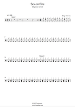 Sex on Fire - Kings of Leon drum sheet music
