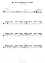 Sex on Fire - Kings of Leon drum sheet music
