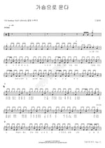 Crying with My Heart (가슴으로 운다) December (디셈버) Full Drum Transcription / Drum Sheet Music COPYDRUM
