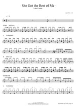 She Got the Best of Me - Luke Combs drum sheet music