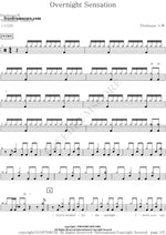 Overnight Sensation Firehouse Full Drum Transcription / Drum Sheet Music COPYDRUM